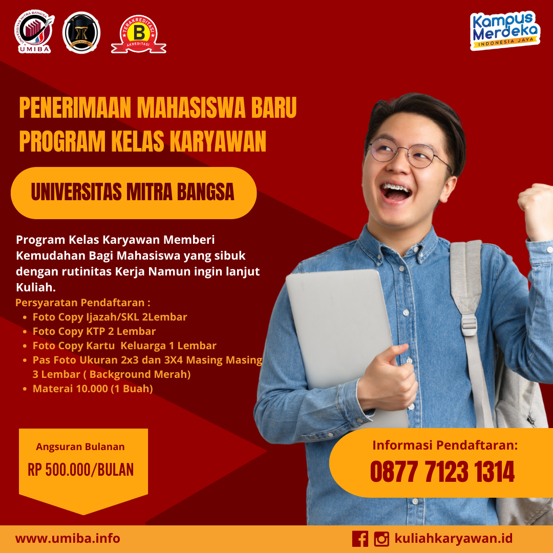Kuliah Program Kelas Karyawan Universitas Mitra Bangsa K2