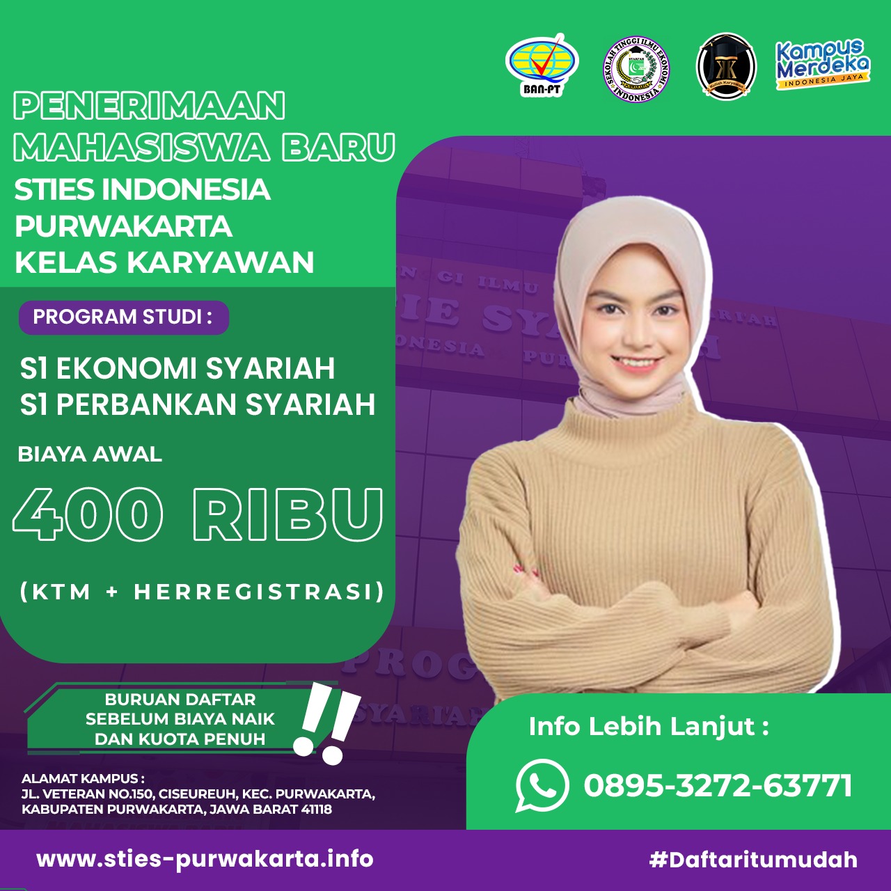 Kuliah Sabtu Minggu Kampus STIES IP Purwakarta