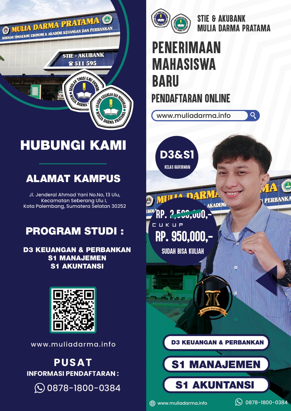 Kuliah Malam di Palembang STIE AKUBANK Mulia Darma Pratama 