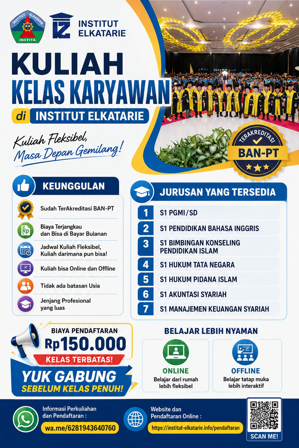 Kuliah dengan Jadwal Fleksibel Tanpa Ganggu Pekerjaan di Kampus Institut ElKatarie