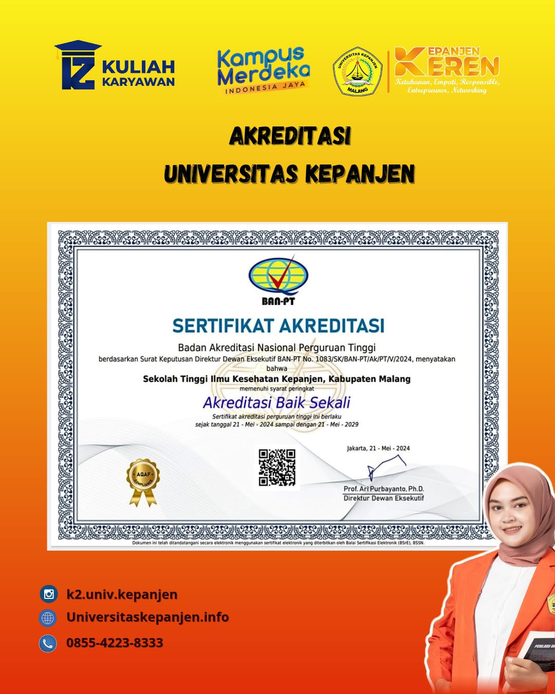 Akreditasi Universitas Kepanjen yang dulunya STIKES Kepanjen