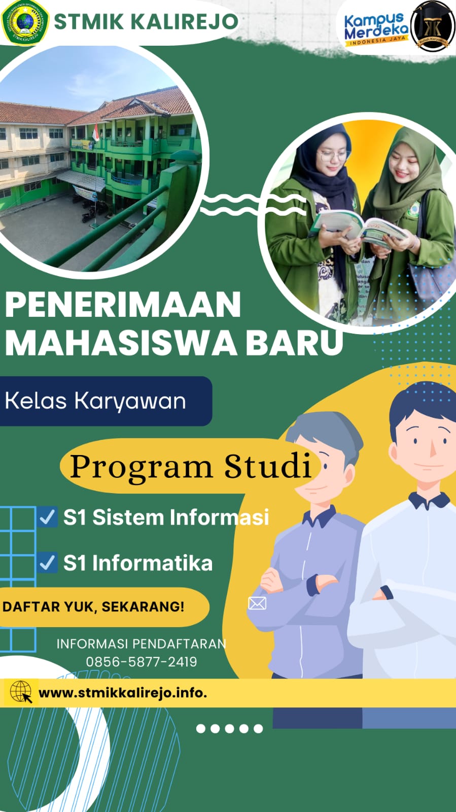 Kuliah Kelas Karyawan Kampus STMIK Kalirejo Lampung Tengah