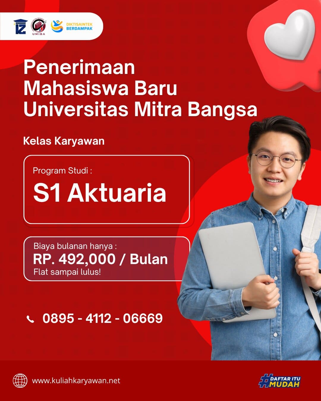 Kuliah S1 Aktuaria biaya terjangkau Kampus Universitas Mitra Bangsa Pasar Minggu