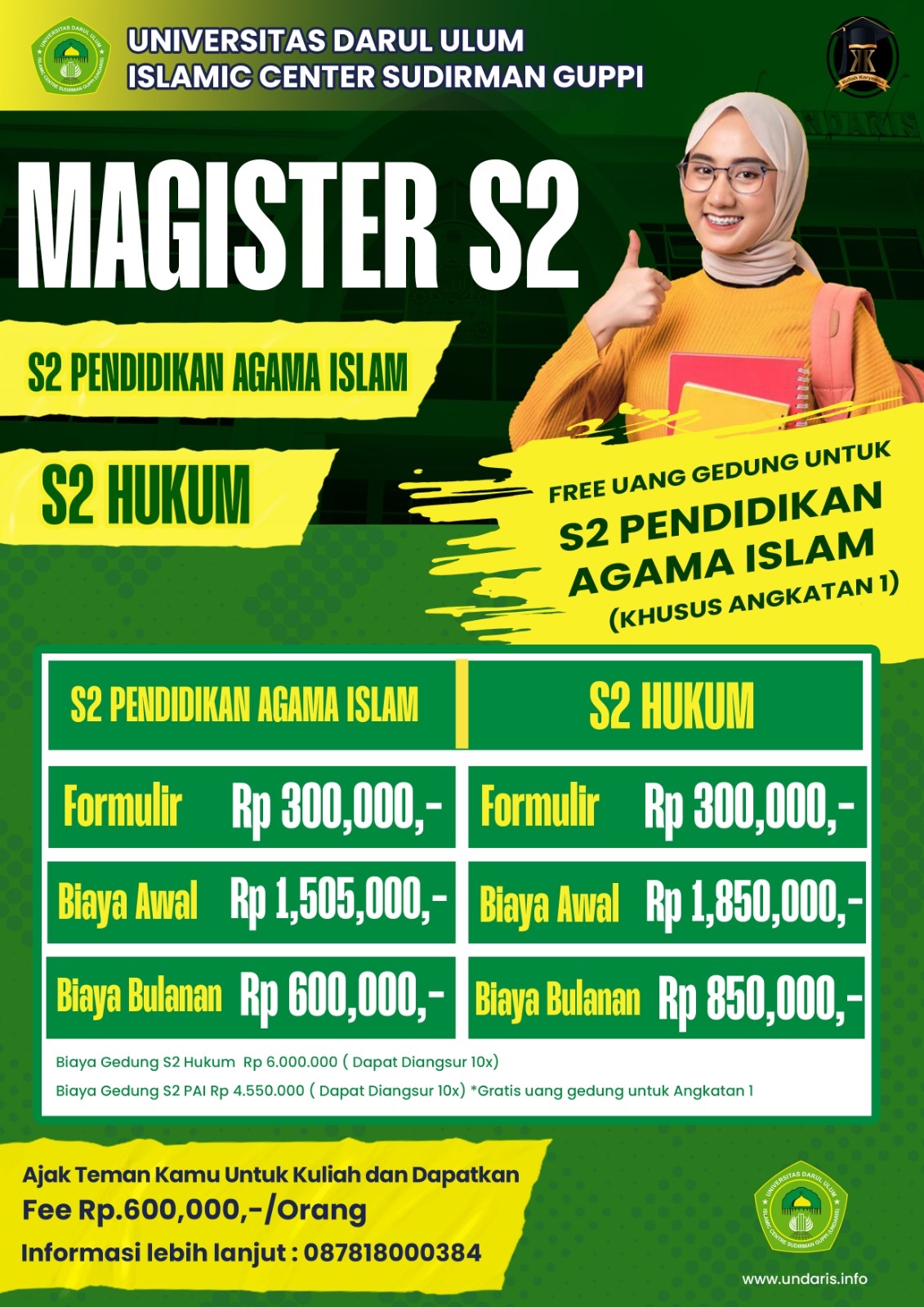 Lama Studi S2 Di UNDARIS